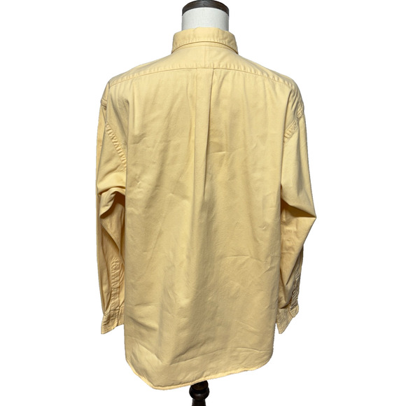 Ralph Lauren Shirt Mens XL Yellow Thicker Fabric Long Sleeve Button Down Preppy - Picture 2 of 9
